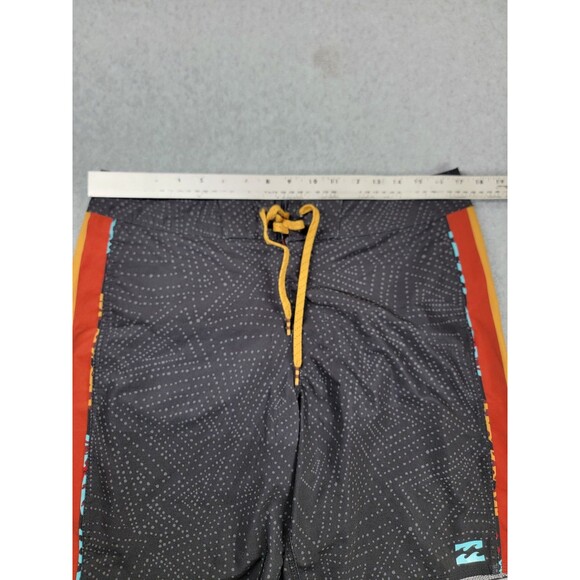 Billabong Swim Trunks Mens 32 34x8 Airlite Black Stripe Lightweight Pocket Surf - Picture 3 of 12